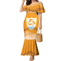 Custom Anguilla Football Mermaid Dress Dolphins Coat Of Arms Style