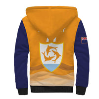 Custom Anguilla Football Sherpa Hoodie Dolphins Coat Of Arms Style