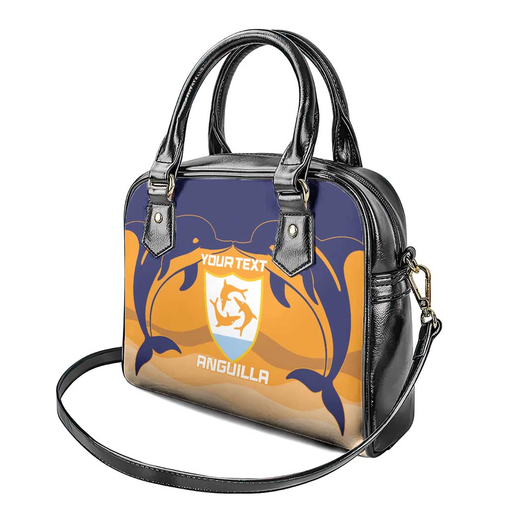 Custom Anguilla Football Shoulder Handbag Dolphins Coat Of Arms Style
