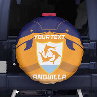 Custom Anguilla Football Spare Tire Cover Dolphins Coat Of Arms Style