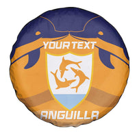 Custom Anguilla Football Spare Tire Cover Dolphins Coat Of Arms Style