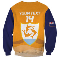 Custom Anguilla Football Sweatshirt Dolphins Coat Of Arms Style