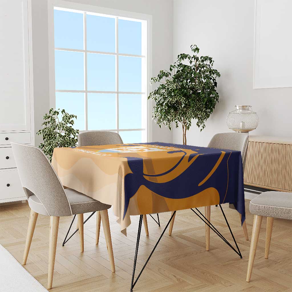 Custom Anguilla Football Tablecloth Dolphins Coat Of Arms Style