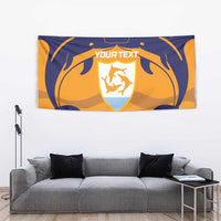 Custom Anguilla Football Tapestry Dolphins Coat Of Arms Style