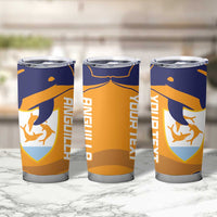 Custom Anguilla Football Tumbler Cup Dolphins Coat Of Arms Style