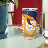 Custom Anguilla Football Tumbler Cup Dolphins Coat Of Arms Style