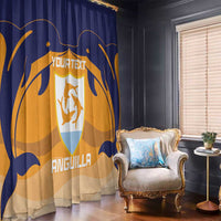 Custom Anguilla Football Window Curtain Dolphins Coat Of Arms Style
