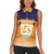 Custom Anguilla Football Women Sleeveless Polo Shirt Dolphins Coat Of Arms Style