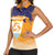 Custom Anguilla Football Women Sleeveless Polo Shirt Dolphins Coat Of Arms Style