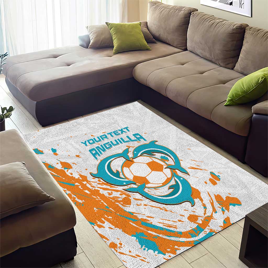 Custom Anguilla Football Area Rug Go Champions Grunge Style