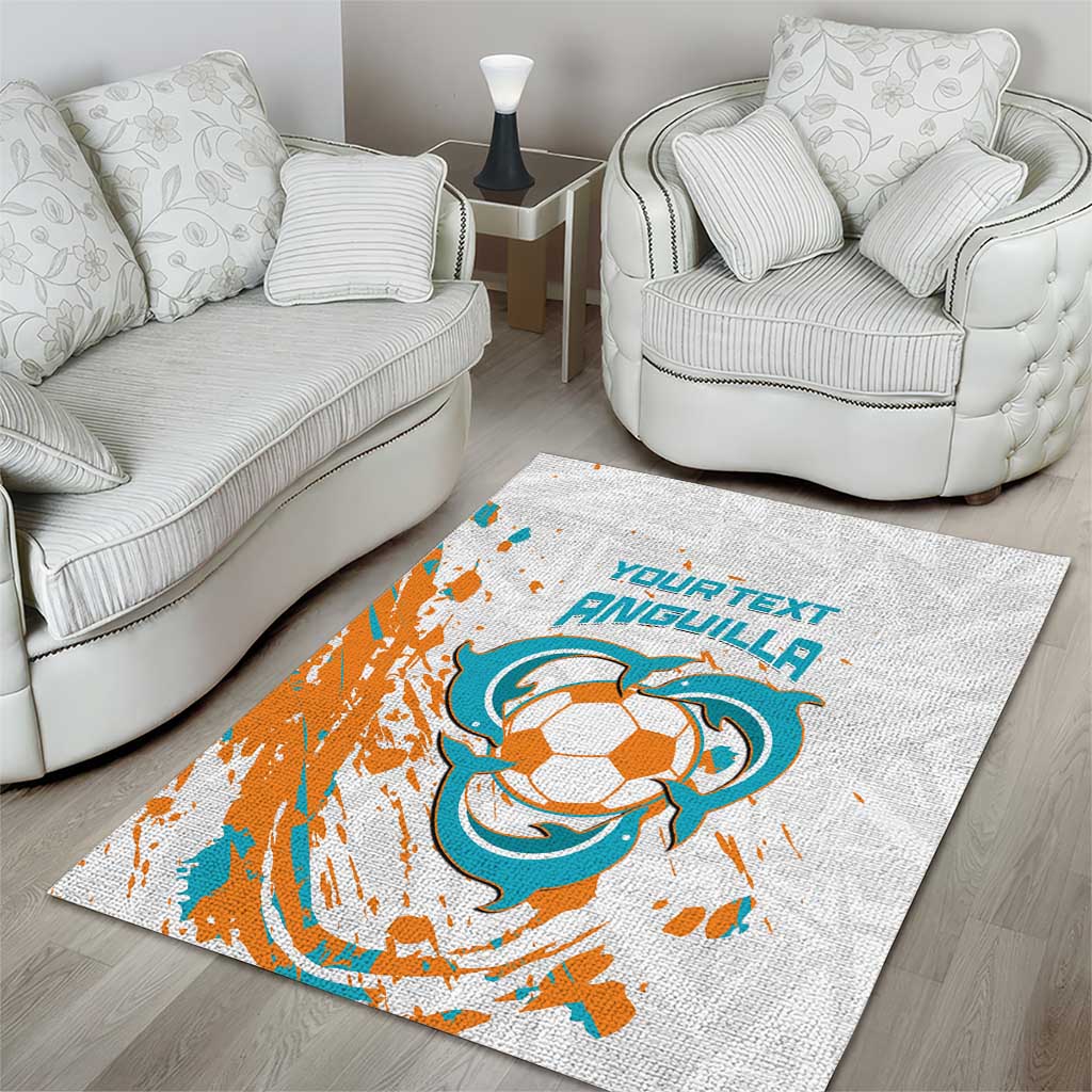 Custom Anguilla Football Area Rug Go Champions Grunge Style