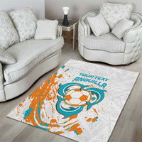 Custom Anguilla Football Area Rug Go Champions Grunge Style
