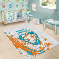 Custom Anguilla Football Area Rug Go Champions Grunge Style