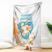 Custom Anguilla Football Blanket Go Champions Grunge Style