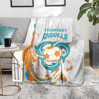 Custom Anguilla Football Blanket Go Champions Grunge Style