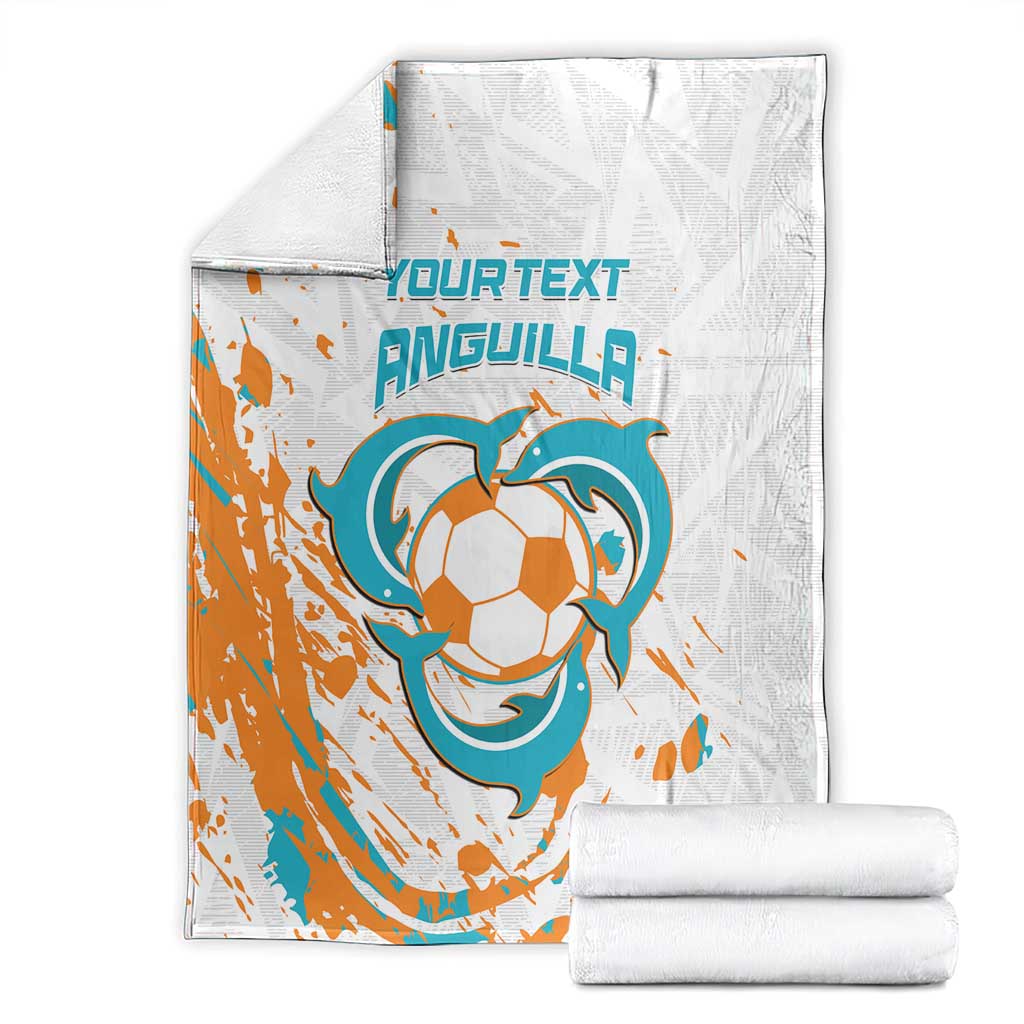 Custom Anguilla Football Blanket Go Champions Grunge Style