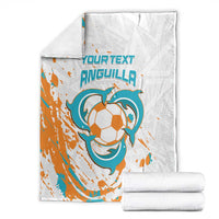 Custom Anguilla Football Blanket Go Champions Grunge Style
