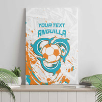 Custom Anguilla Football Canvas Wall Art Go Champions Grunge Style