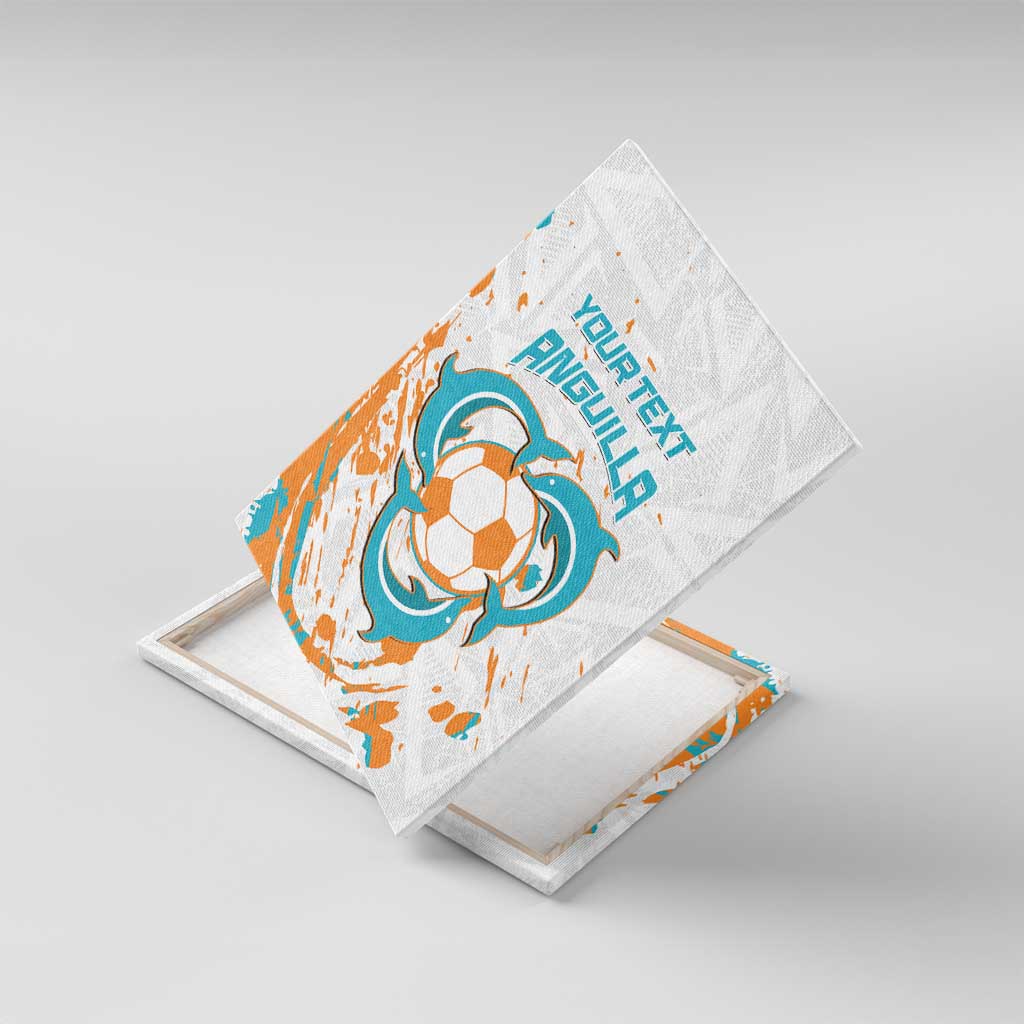 Custom Anguilla Football Canvas Wall Art Go Champions Grunge Style