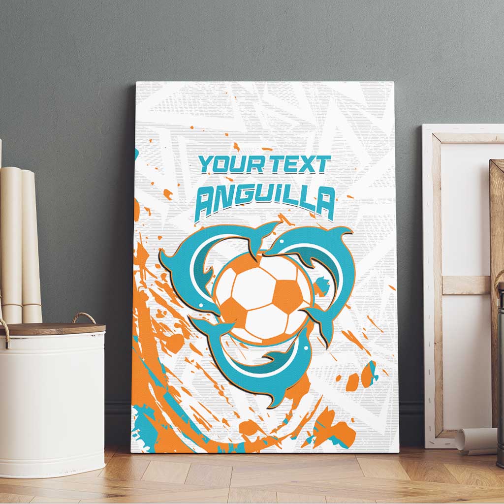 Custom Anguilla Football Canvas Wall Art Go Champions Grunge Style