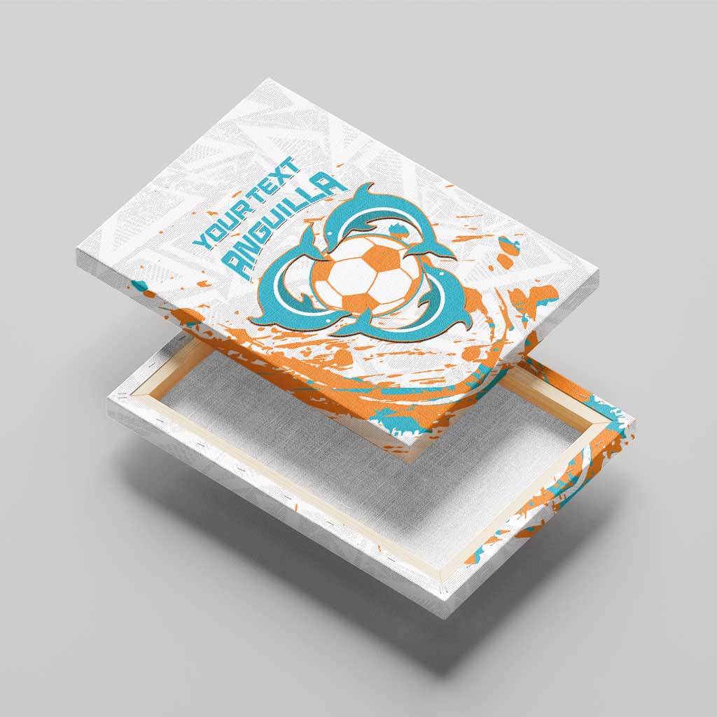 Custom Anguilla Football Canvas Wall Art Go Champions Grunge Style