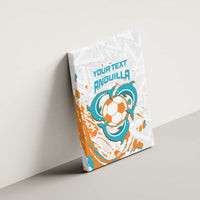 Custom Anguilla Football Canvas Wall Art Go Champions Grunge Style