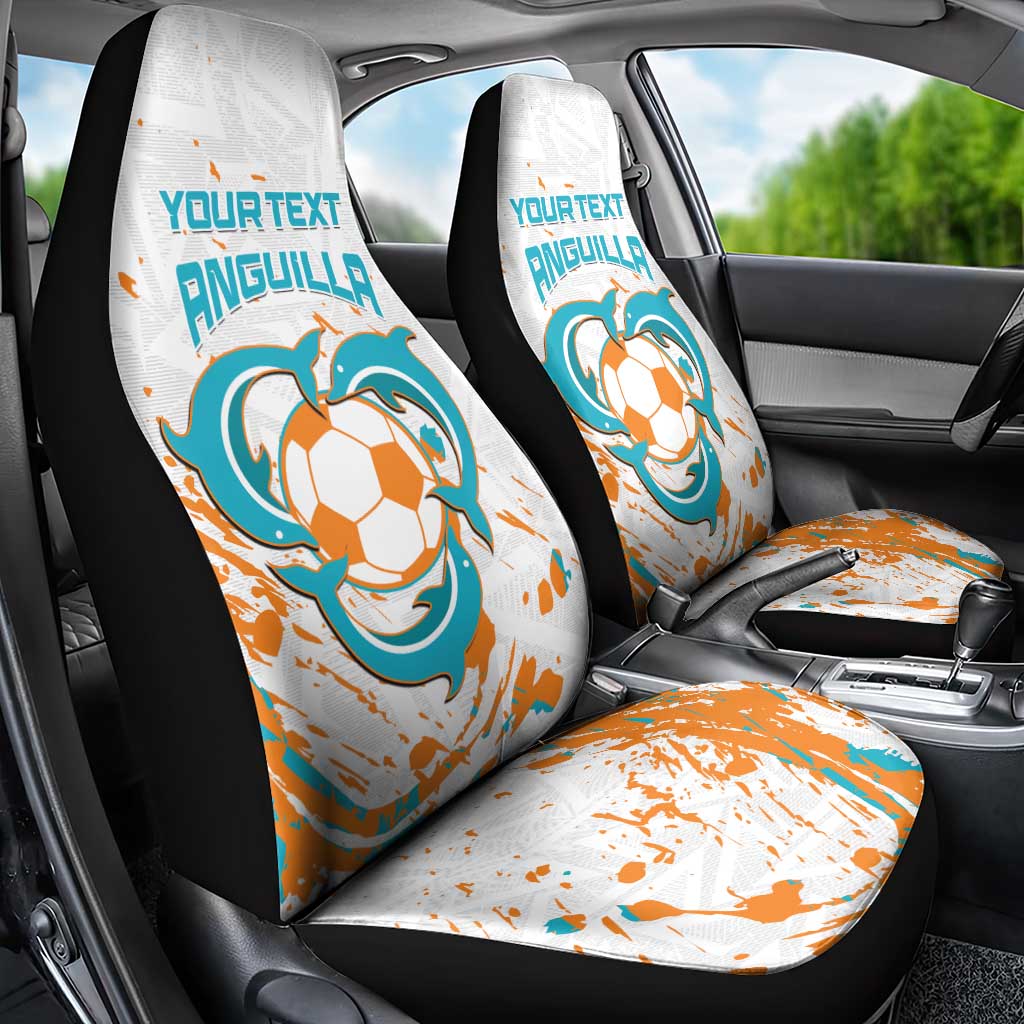 Custom Anguilla Football Car Seat Cover Go Champions Grunge Style