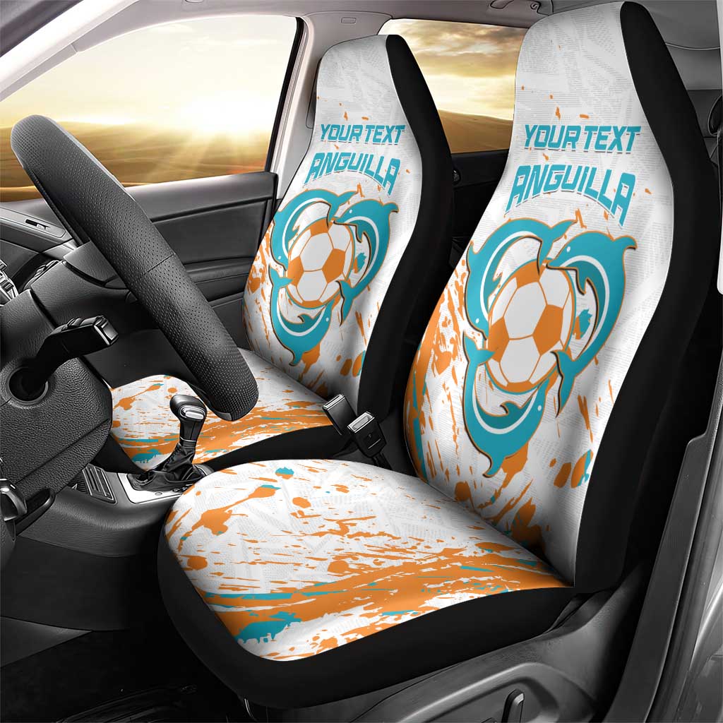Custom Anguilla Football Car Seat Cover Go Champions Grunge Style