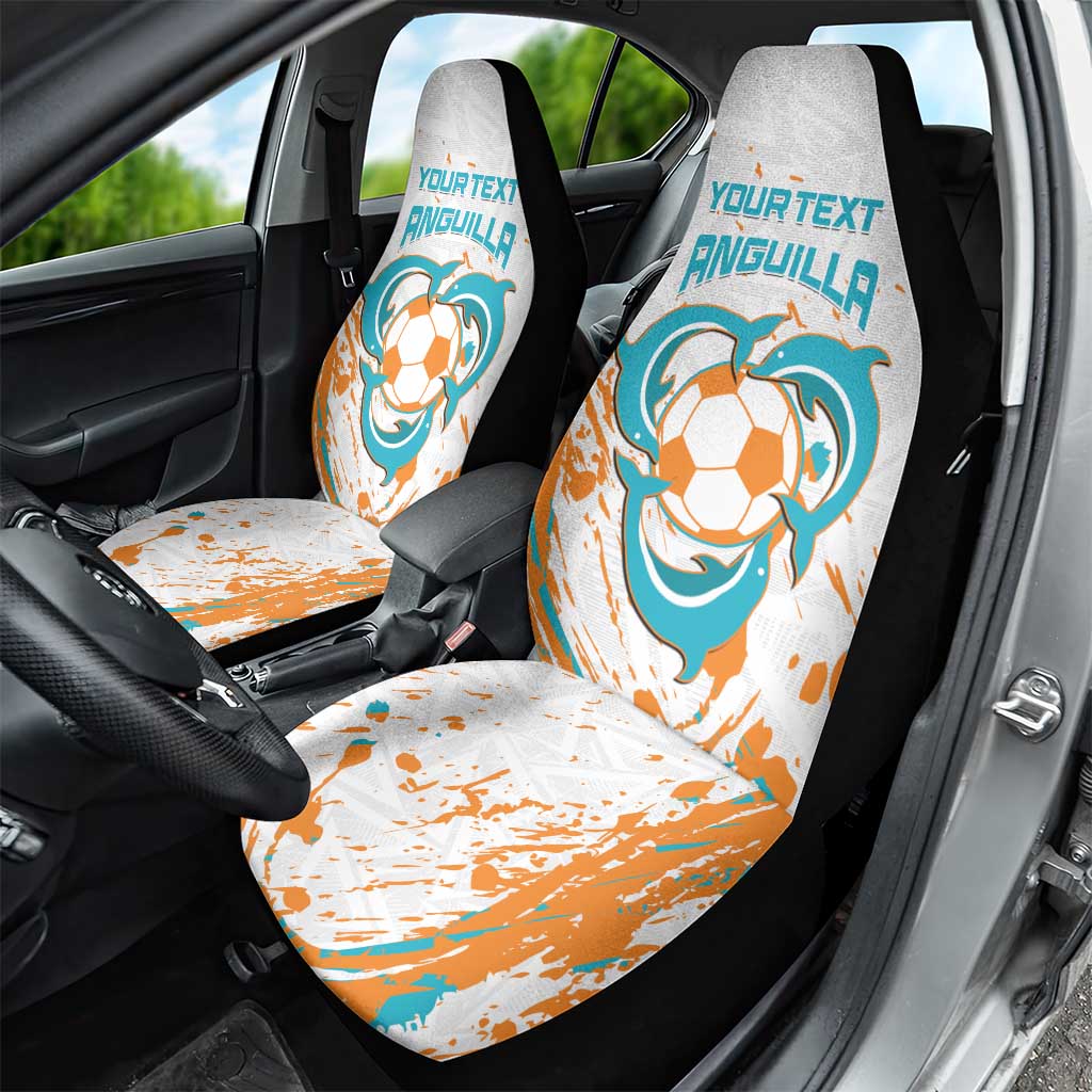 Custom Anguilla Football Car Seat Cover Go Champions Grunge Style