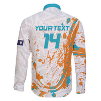 Custom Anguilla Football Family Matching Off The Shoulder Long Sleeve Dress and Hawaiian Shirt Go Champions Grunge Style