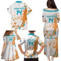 Custom Anguilla Football Family Matching Puletasi and Hawaiian Shirt Go Champions Grunge Style