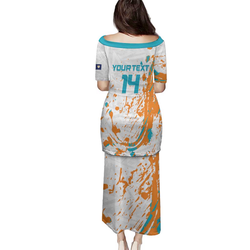 Custom Anguilla Football Family Matching Puletasi and Hawaiian Shirt Go Champions Grunge Style