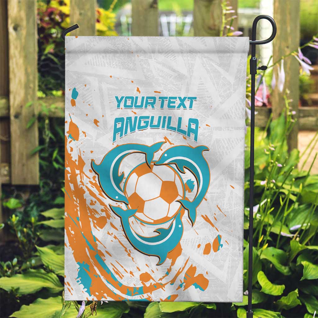Custom Anguilla Football Garden Flag Go Champions Grunge Style