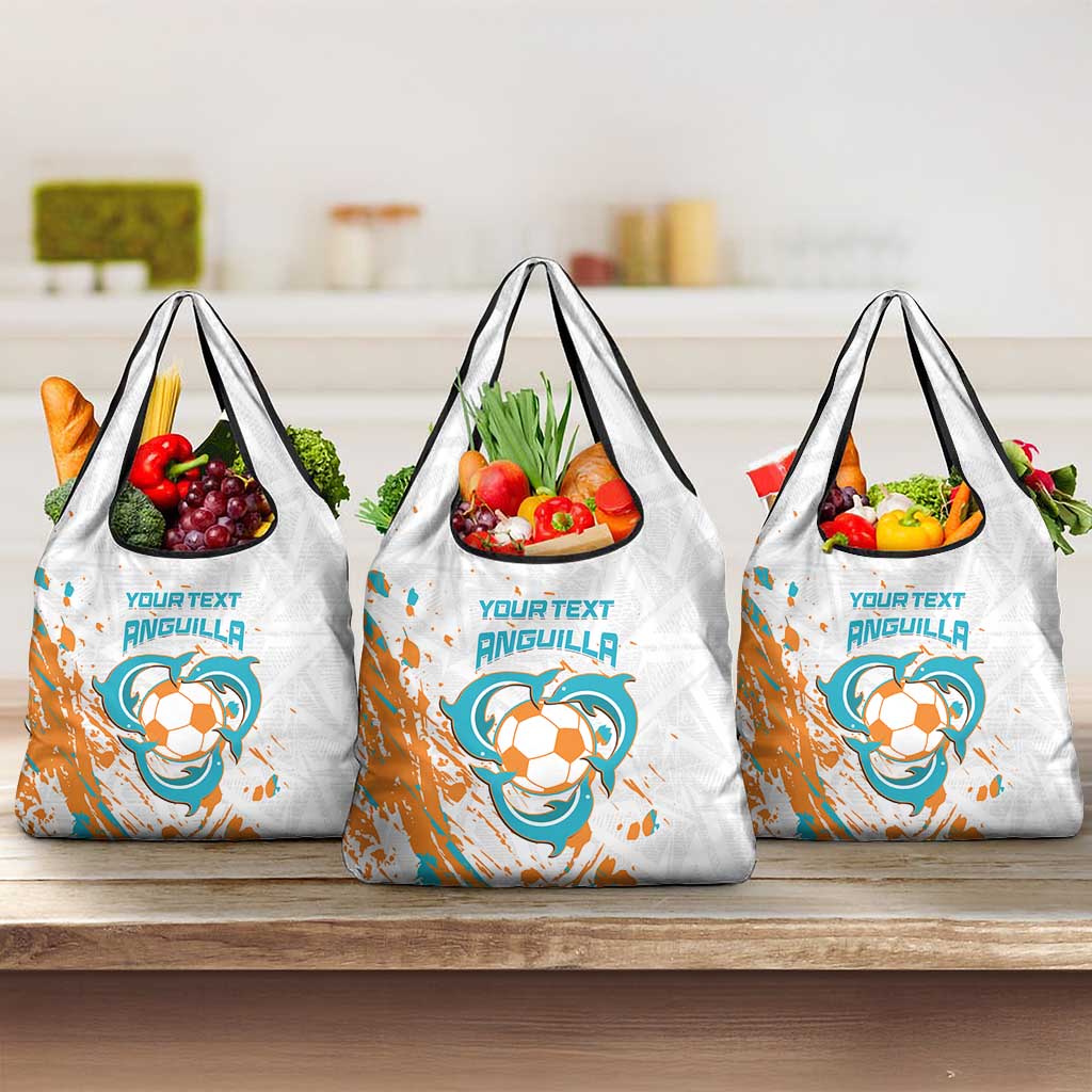 Custom Anguilla Football Grocery Bag Go Champions Grunge Style