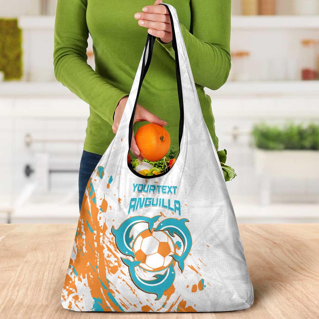 Custom Anguilla Football Grocery Bag Go Champions Grunge Style