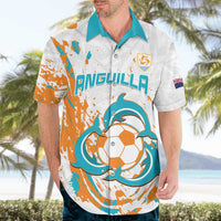 Custom Anguilla Football Hawaiian Shirt Go Champions Grunge Style