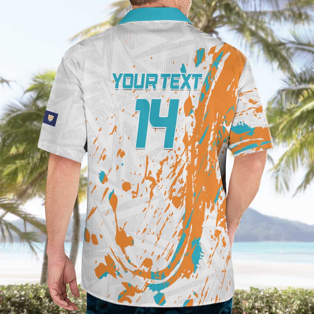 Custom Anguilla Football Hawaiian Shirt Go Champions Grunge Style