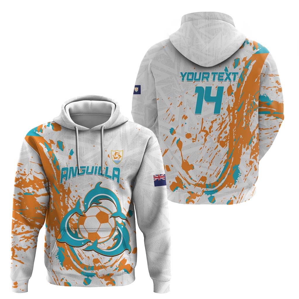 Custom Anguilla Football Hoodie Go Champions Grunge Style