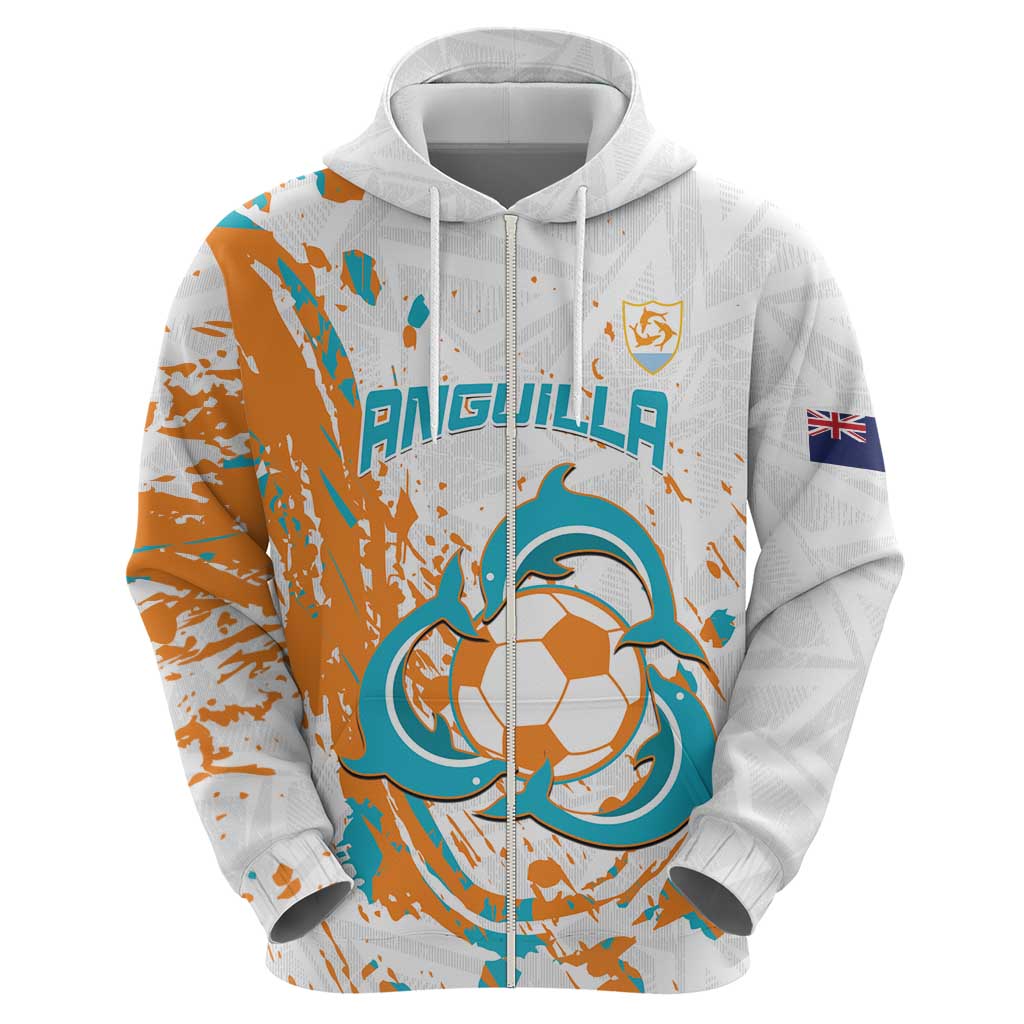Custom Anguilla Football Hoodie Go Champions Grunge Style