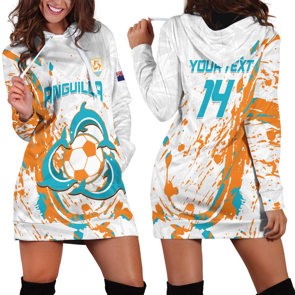 Custom Anguilla Football Hoodie Dress Go Champions Grunge Style