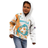 Custom Anguilla Football Kid Hoodie Go Champions Grunge Style