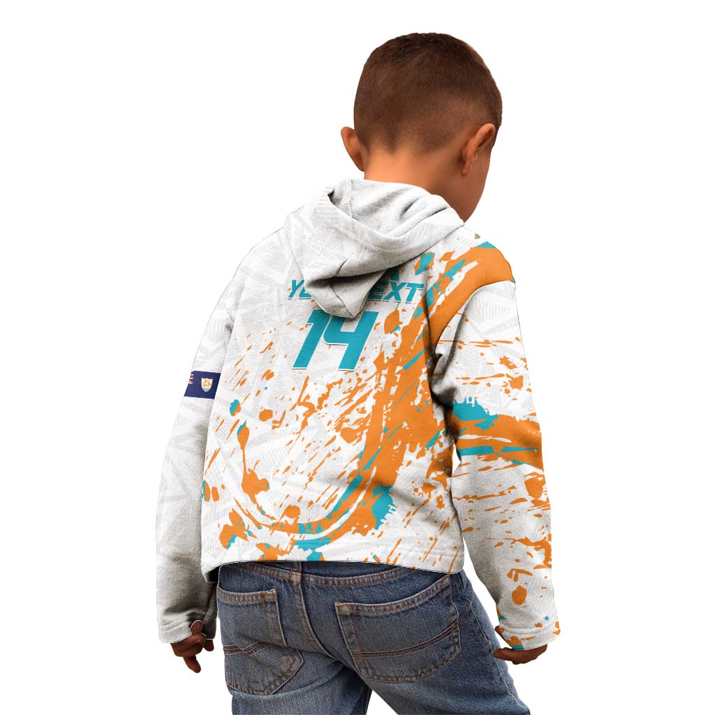 Custom Anguilla Football Kid Hoodie Go Champions Grunge Style