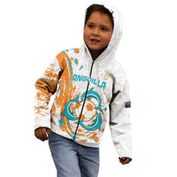 Custom Anguilla Football Kid Hoodie Go Champions Grunge Style