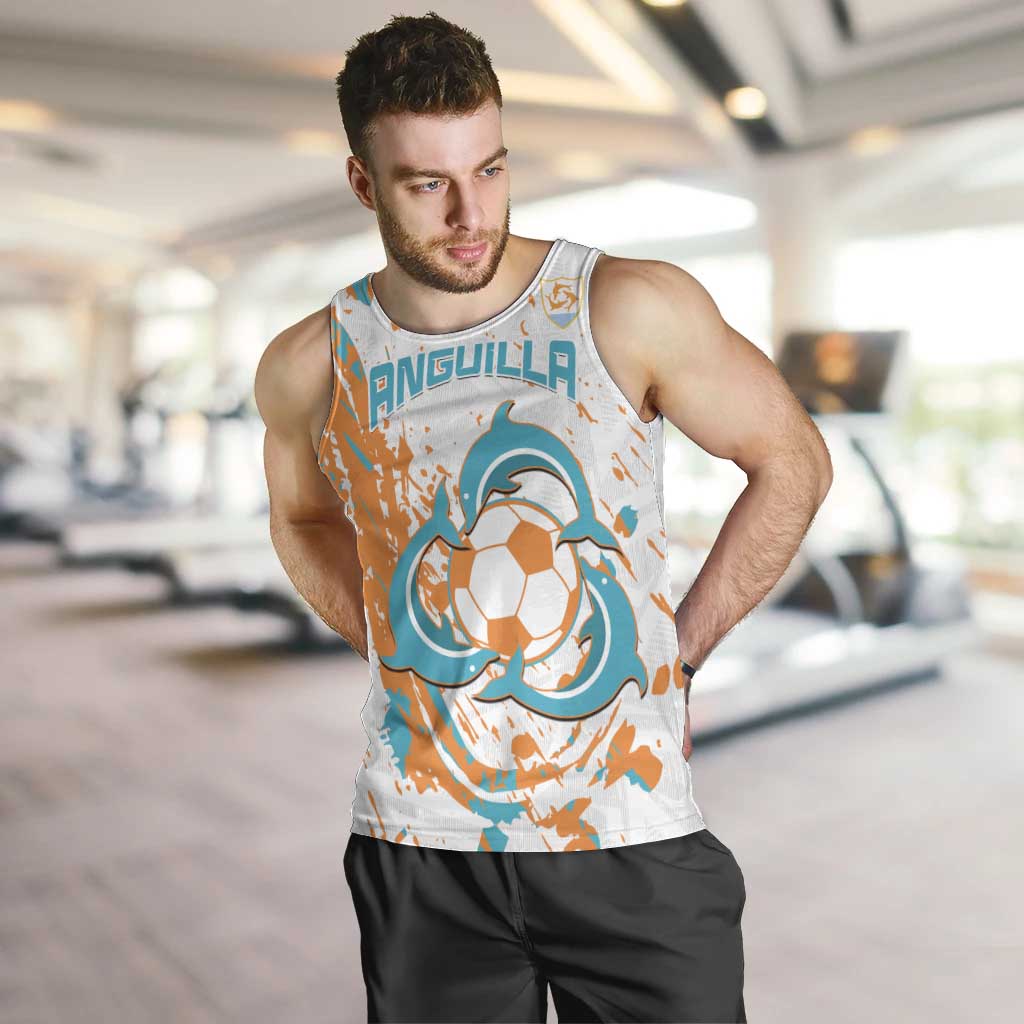 Custom Anguilla Football Men Tank Top Go Champions Grunge Style