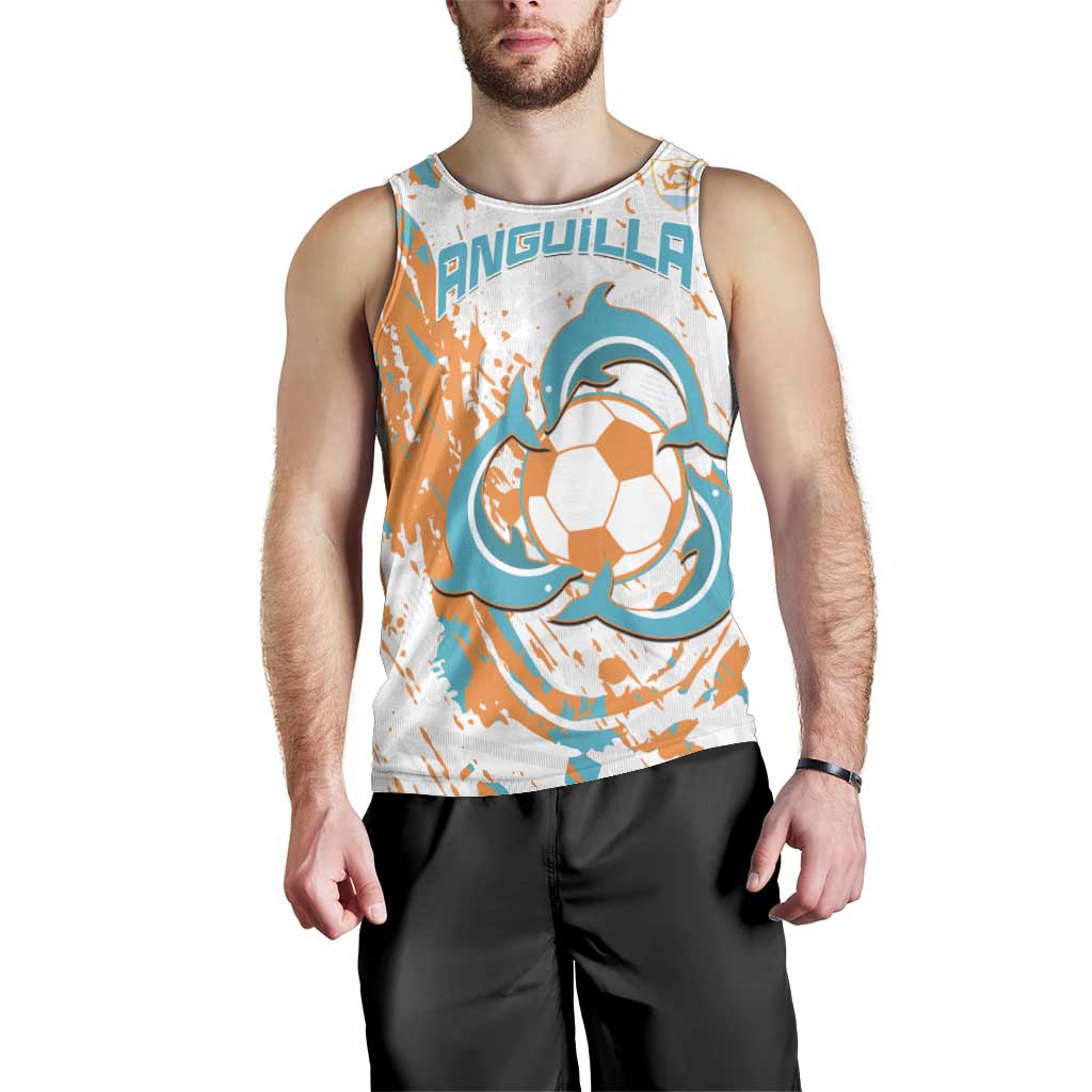 Custom Anguilla Football Men Tank Top Go Champions Grunge Style