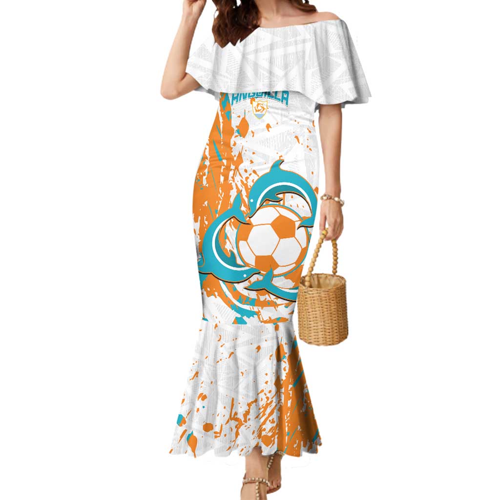 Custom Anguilla Football Mermaid Dress Go Champions Grunge Style