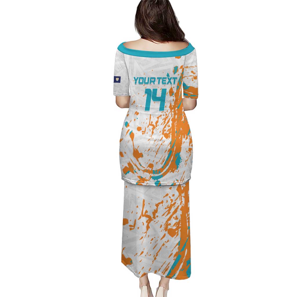 Custom Anguilla Football Puletasi Go Champions Grunge Style