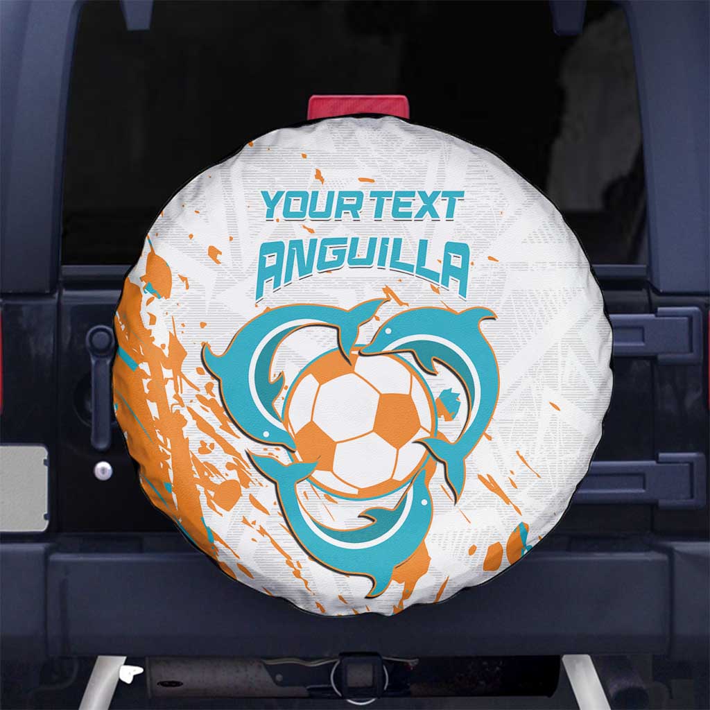 Custom Anguilla Football Spare Tire Cover Go Champions Grunge Style