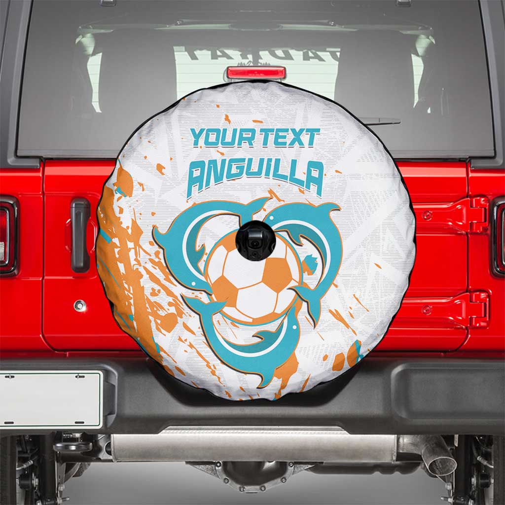 Custom Anguilla Football Spare Tire Cover Go Champions Grunge Style