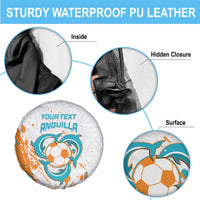 Custom Anguilla Football Spare Tire Cover Go Champions Grunge Style
